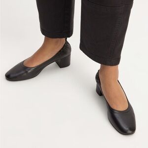 Everlane Day Heel Black Leather (New, Unused)